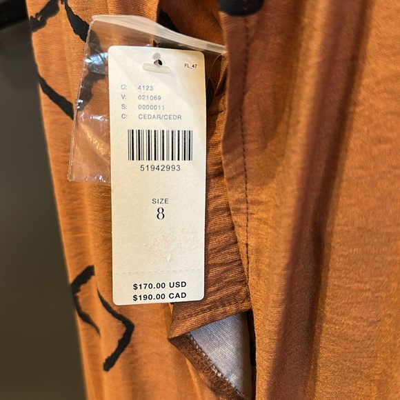 Anthropologie | Eva Franco Brown Jumpsuit with Geometric Pattern - Picture 11 of 11